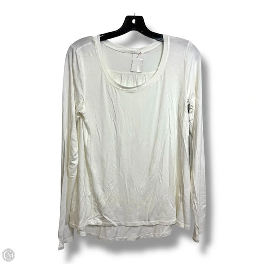 Athletic Top Long Sleeve Crewneck By Zyia In White, Size: Xl