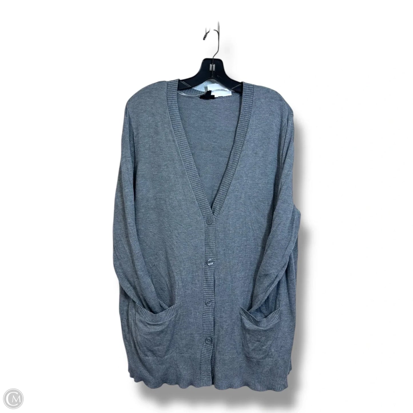 Sweater Cardigan By Torrid In Grey, Size: 1x