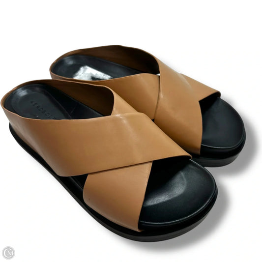 Sandals Flats By Aerosoles In Brown, Size: 8.5