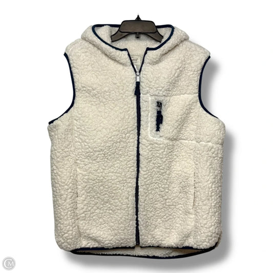 Vest Faux Fur & Sherpa By Weatherproof In White, Size: Xl