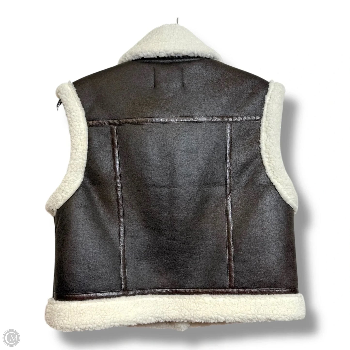 Vest Faux Fur & Sherpa By Clothes Mentor In Brown, Size: Xs