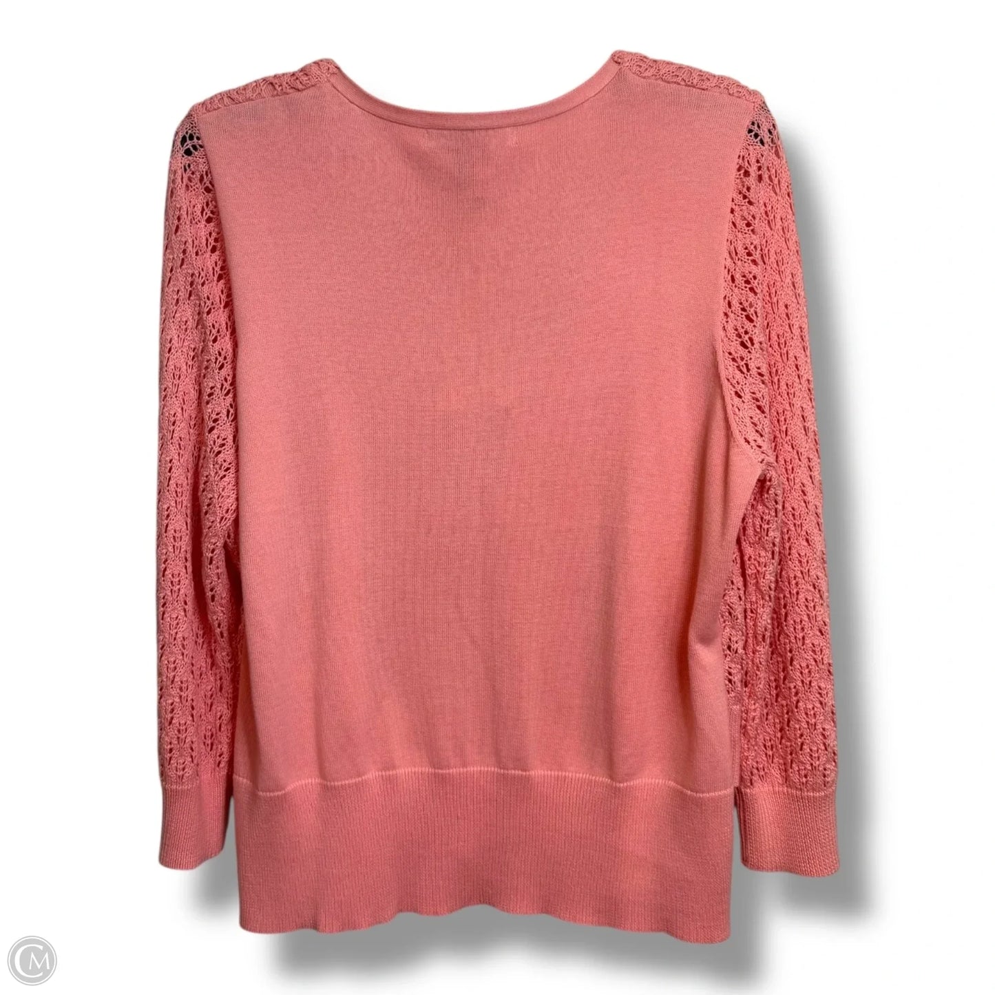 Sweater Cardigan By Requirements In Pink, Size: Xl
