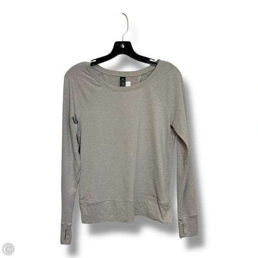 Athletic Top Long Sleeve Crewneck By Yogalicious In Grey, Size: Xs
