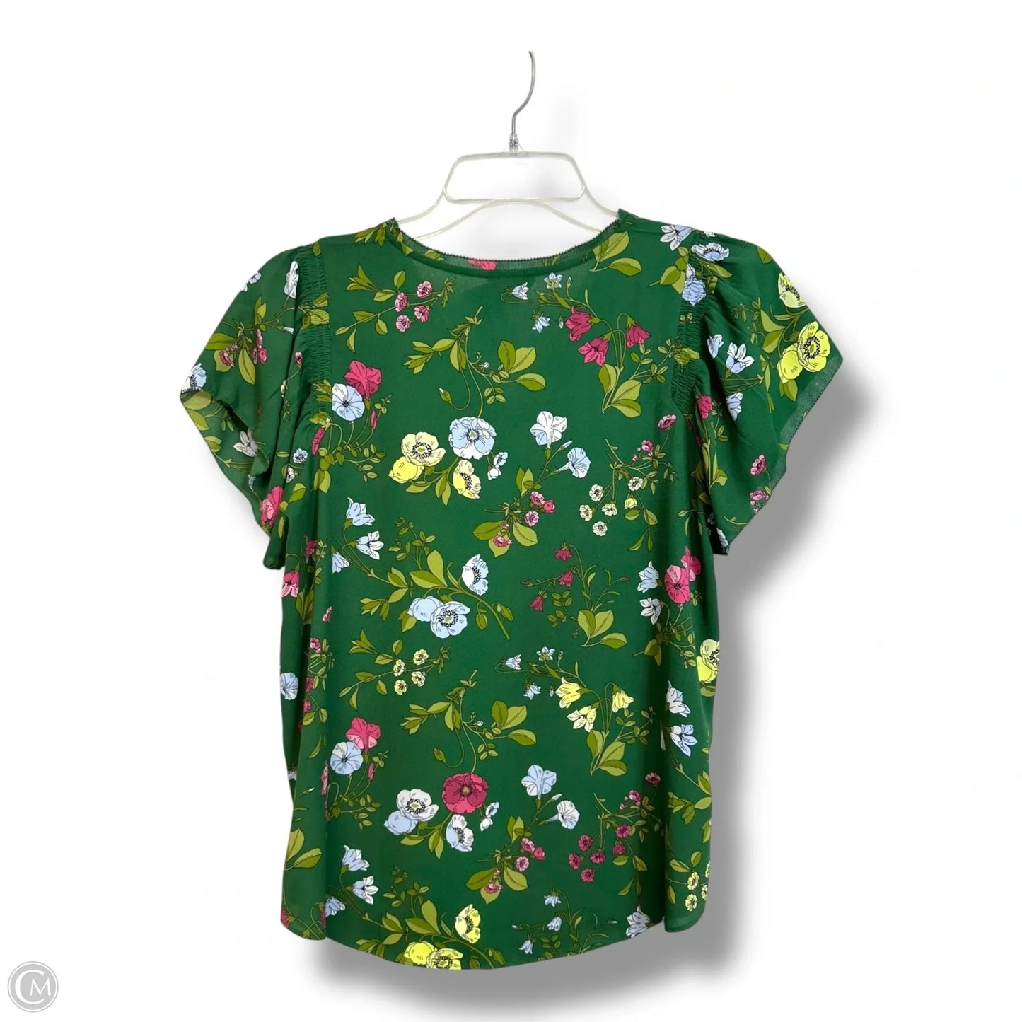 Top Short Sleeve By Ann Taylor In Green, Size: M
