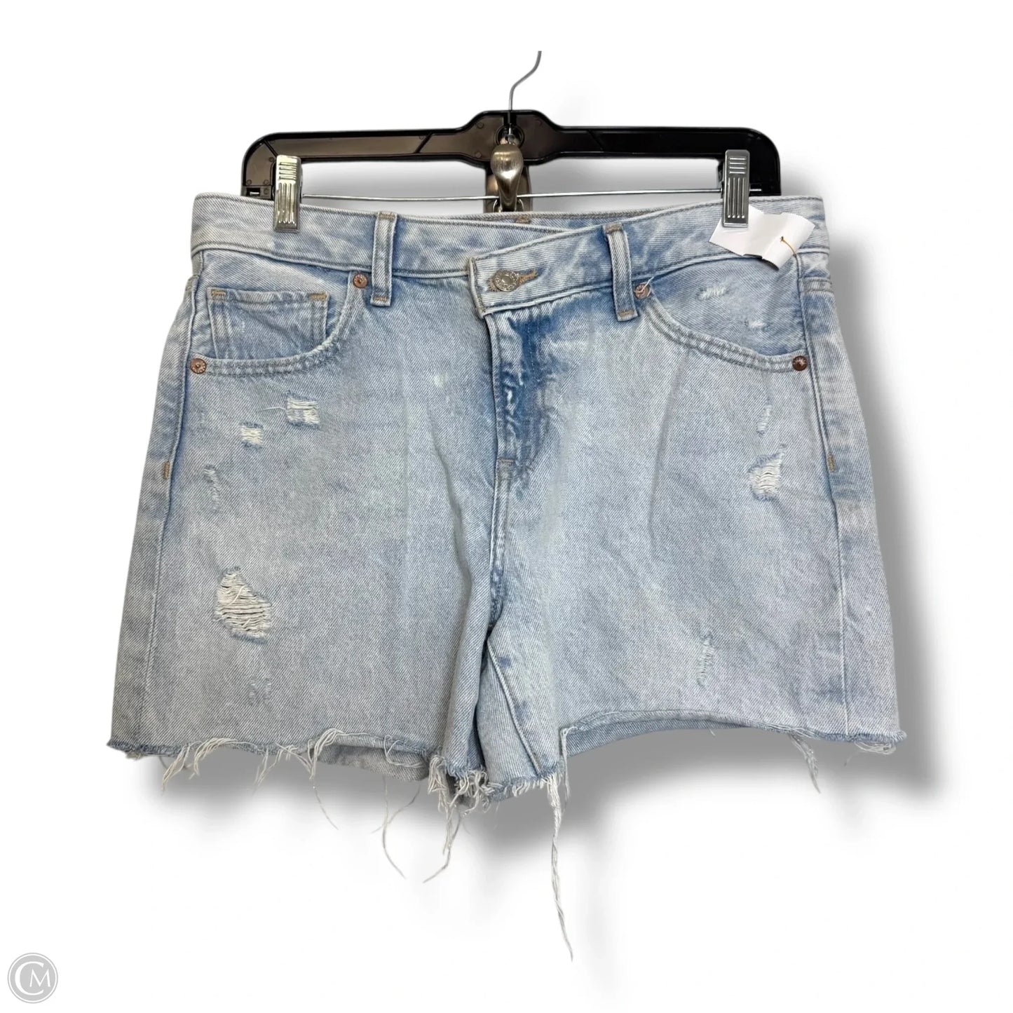 Boyfriend midi Shorts By Express In Blue Denim, Size: 6