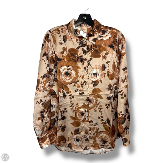 Top Long Sleeve By Elie Tahari In Brown, Size: S