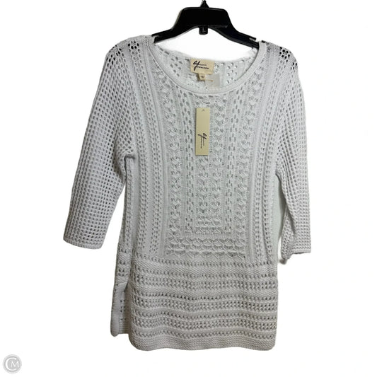 Sweater By Andrea Jovine In White, Size: S