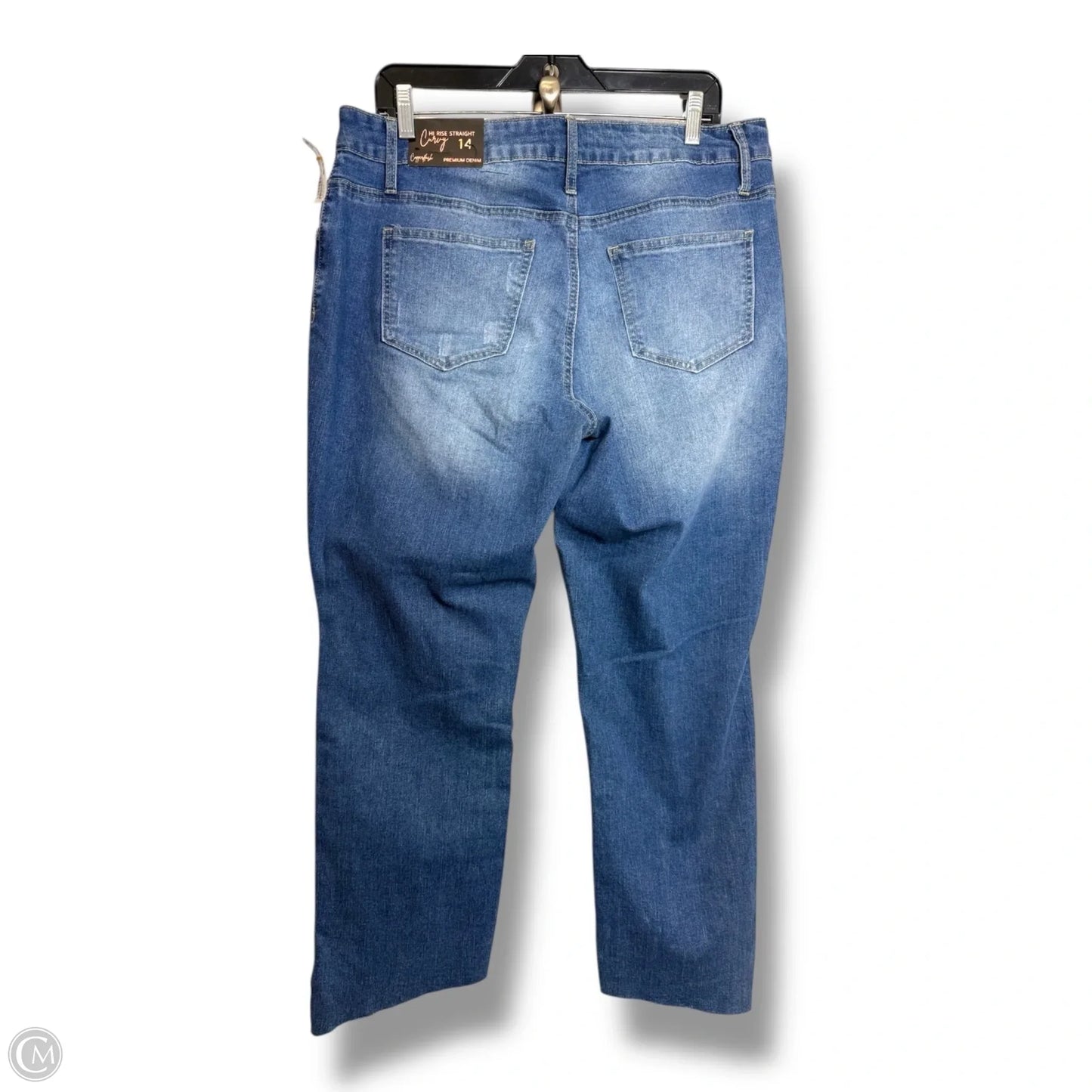 Jeans Straight By Clothes Mentor In Blue Denim, Size: 14