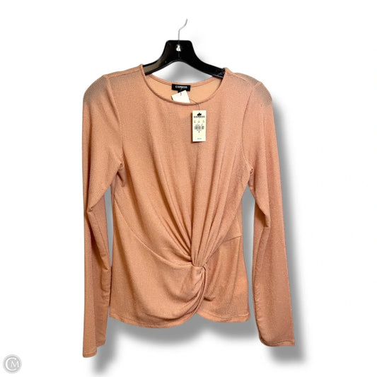 Top Long Sleeve By Express In Coral, Size: M