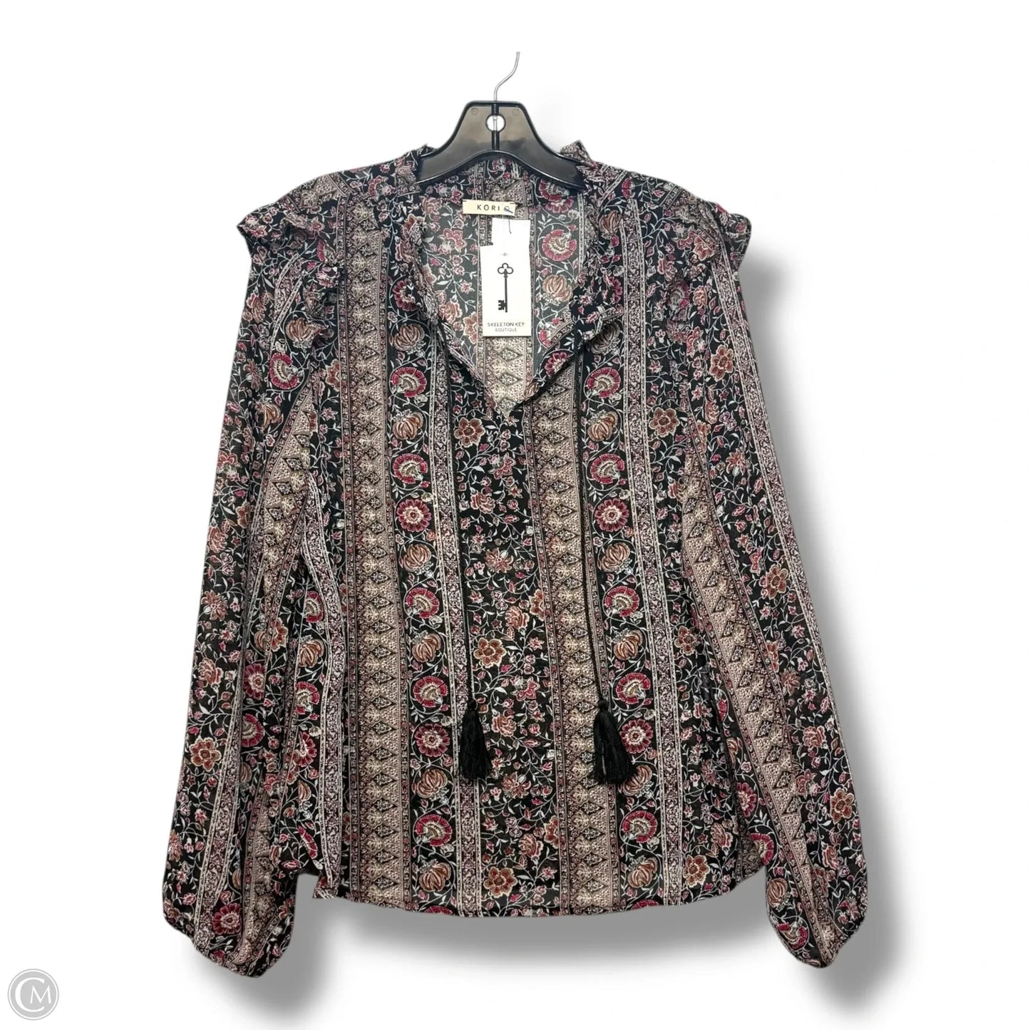 Top Sleeveless By Kori America In Multi-colored, Size: L