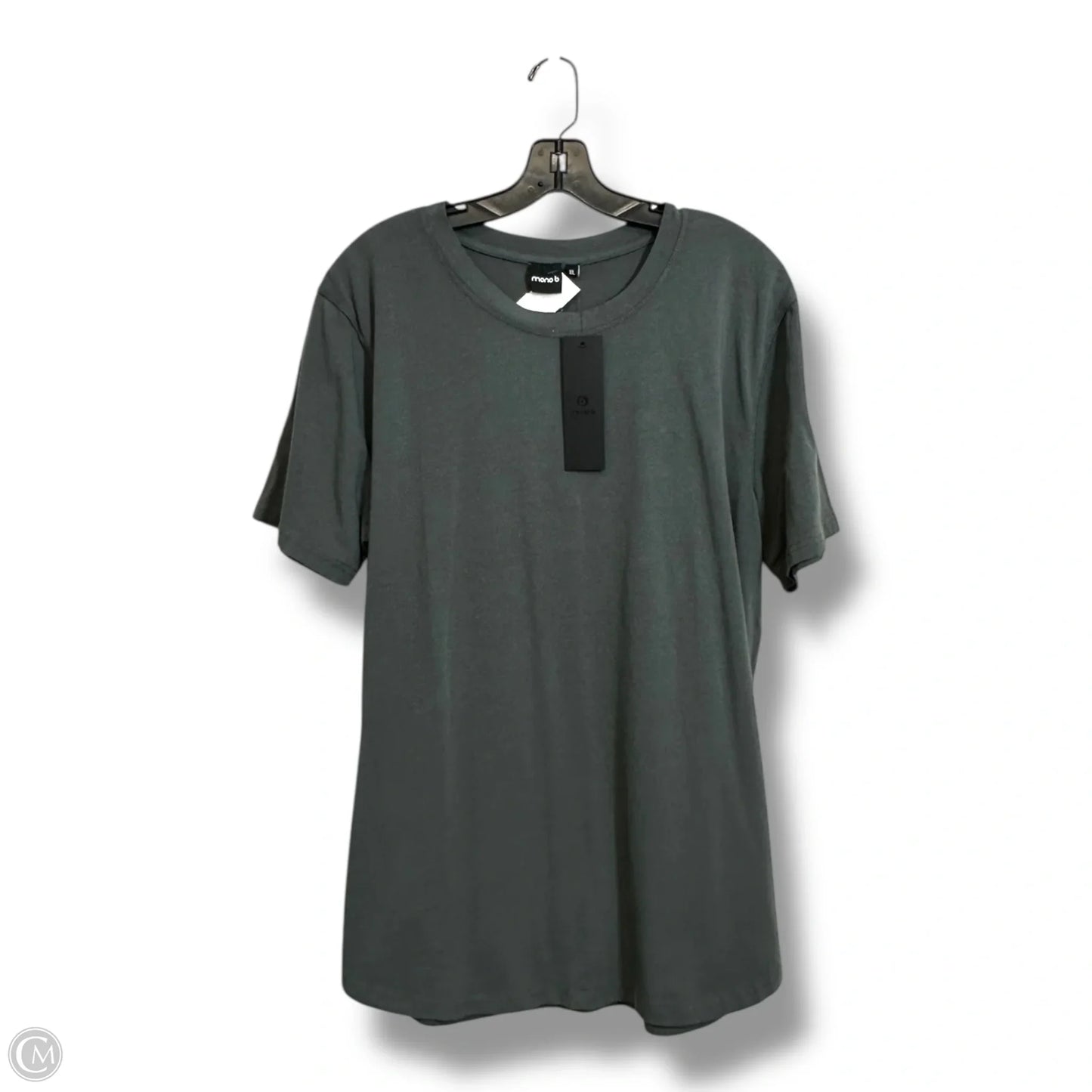 Top Short Sleeve By Mono B In Grey, Size: Xl