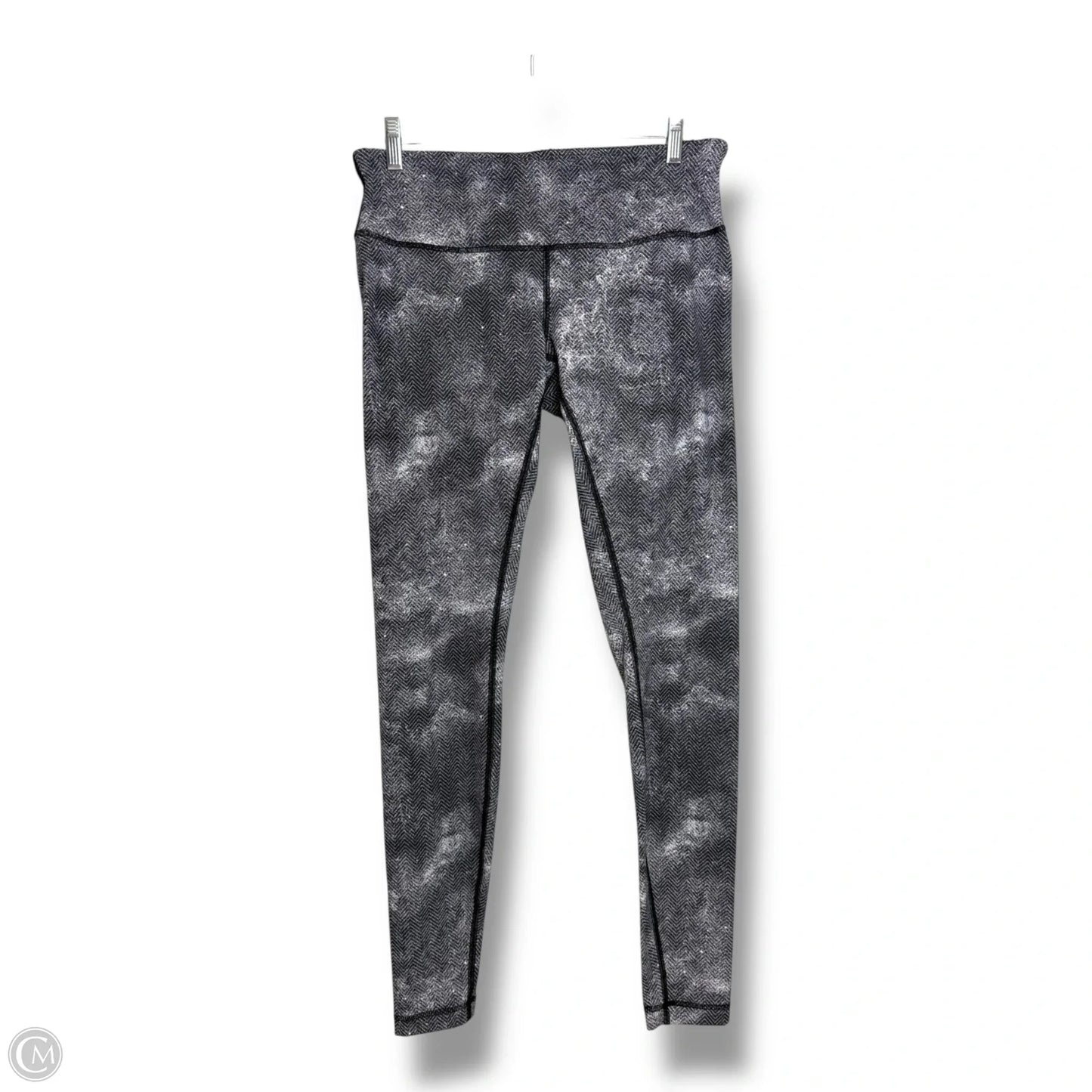 Athletic Leggings By Lululemon In Black & White, Size: L