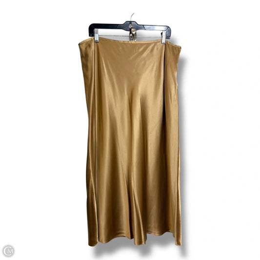 Skirt Maxi By Lauren By Ralph Lauren In Gold, Size: 16