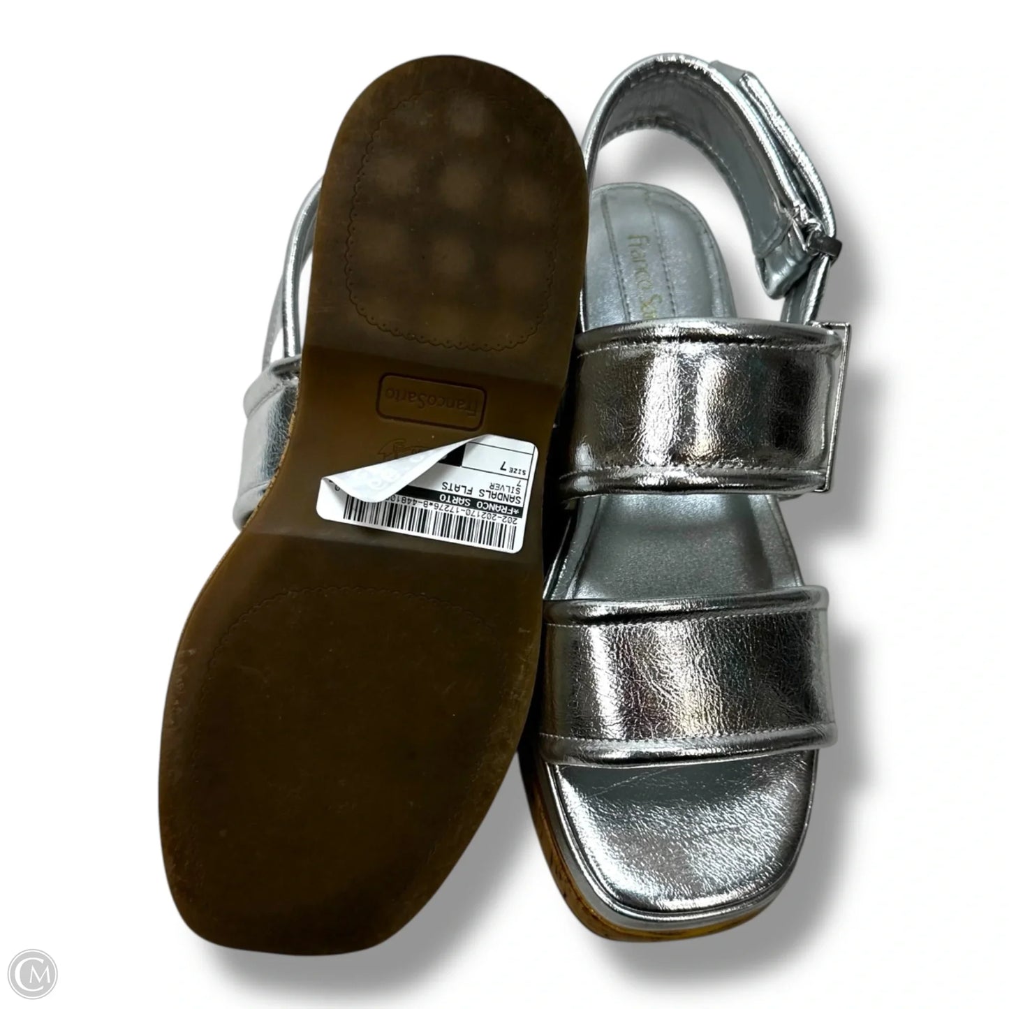 Sandals Flats By Franco Sarto In Silver, Size: 7