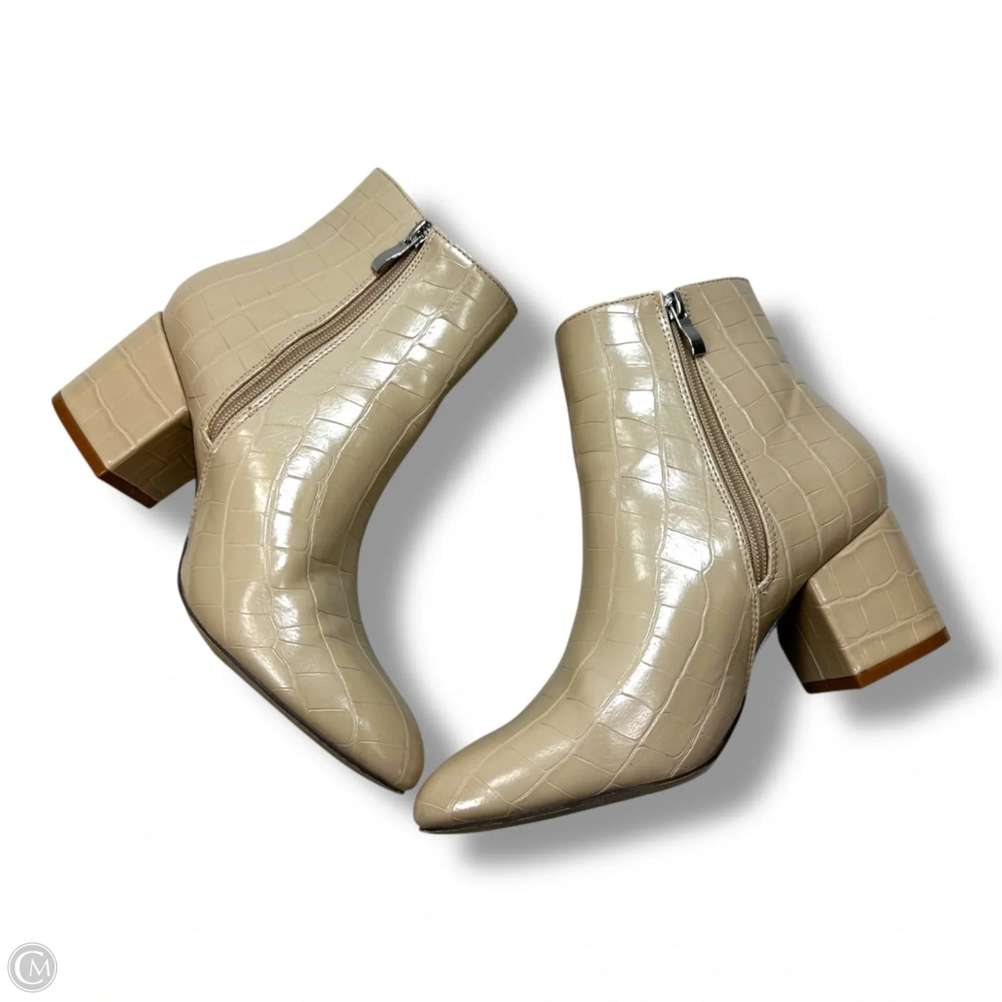 Boots Ankle Flats By J. Adams In Ivory, Size: 8