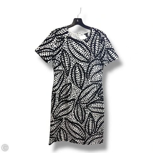 Dress Casual Midi By Ann Taylor In Black & White, Size: 4
