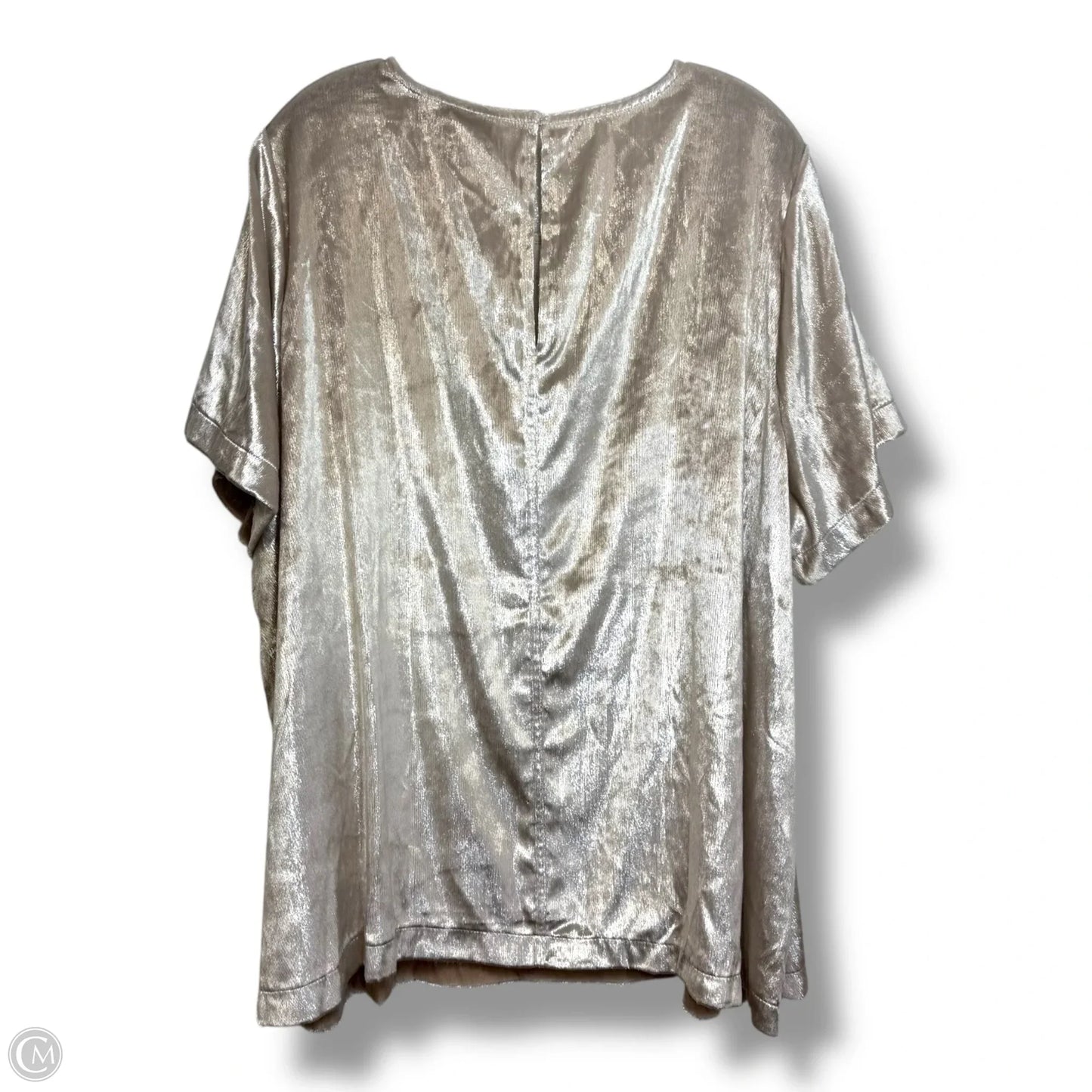 Top Short Sleeve By Lane Bryant In Cream, Size: Xl