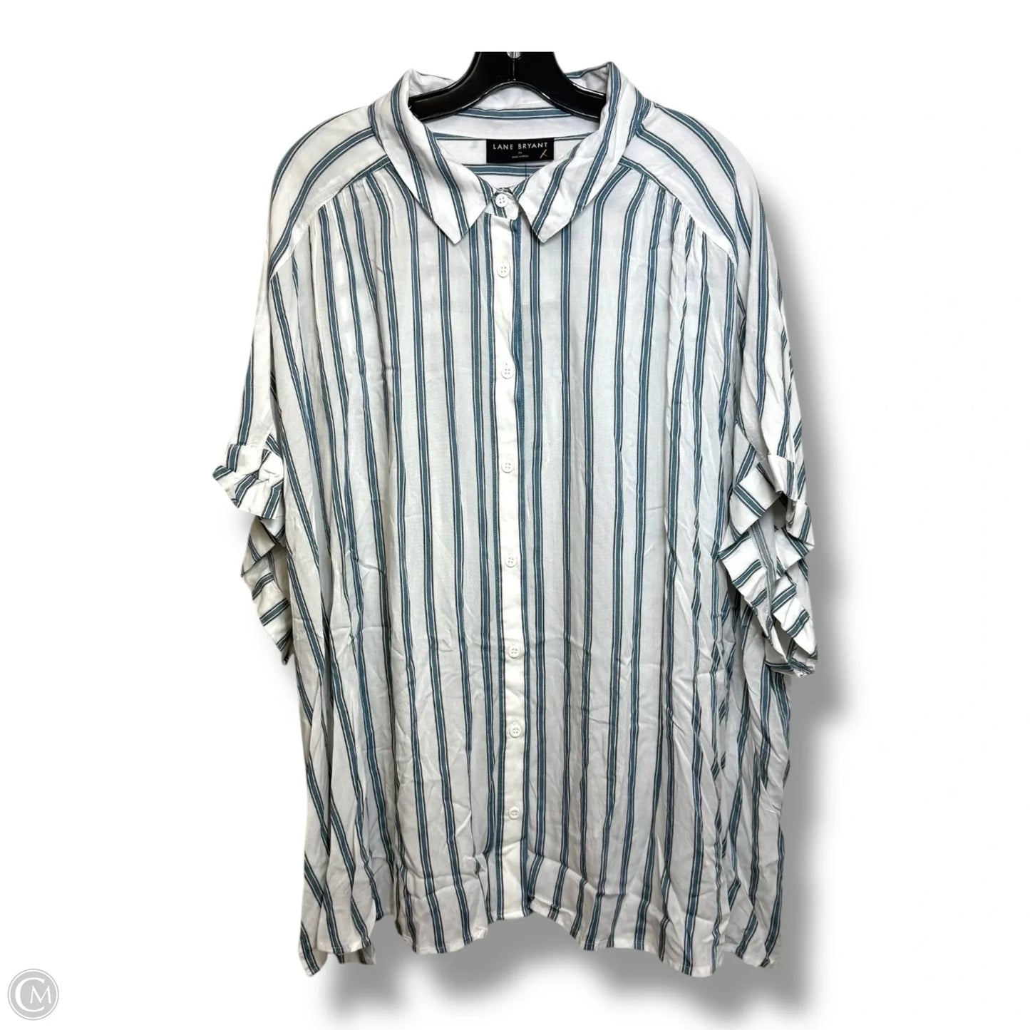 Top Short Sleeve By Lane Bryant In Striped Pattern, Size: Xxl