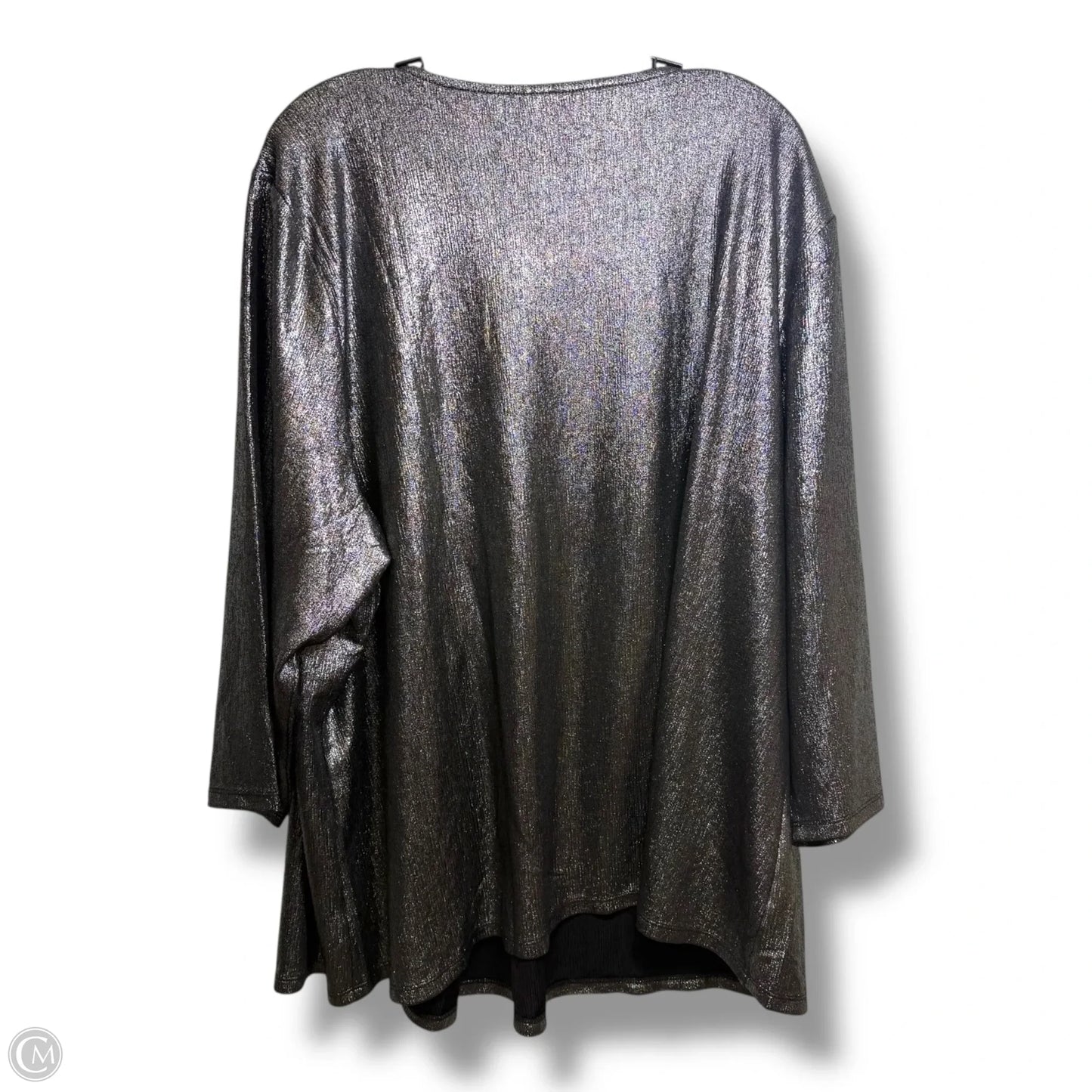 Top 3/4 Sleeve By Lane Bryant In Silver, Size: Xxl