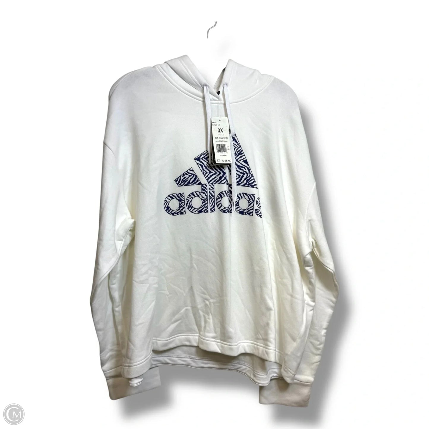 Sweatshirt Hoodie By Adidas In White, Size: 3x