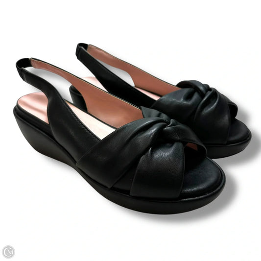 Sandals Heels Wedge By Taryn Rose In Black, Size: 7.5