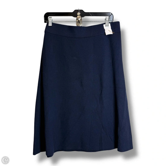 Skirt Midi By Ann Taylor In Navy, Size: L