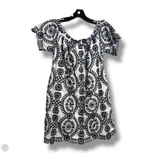 Top Short Sleeve By Entro In Blue & White, Size: S