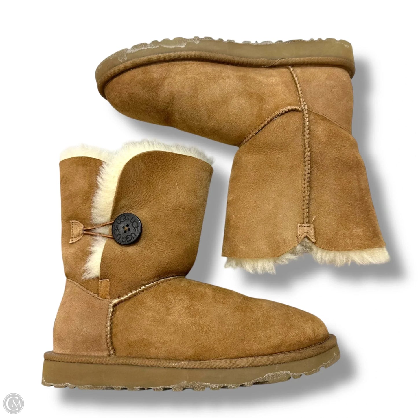 Boots Designer By Ugg In Tan, Size: 7