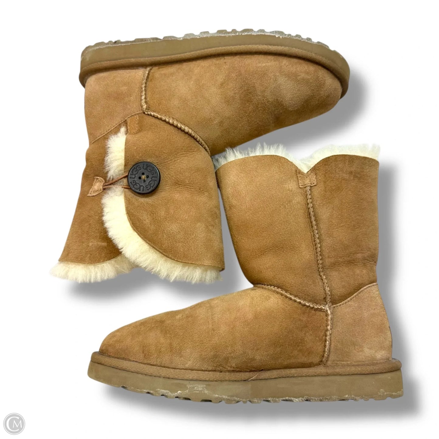 Boots Designer By Ugg In Tan, Size: 7