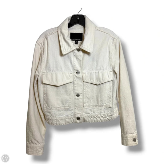 Jacket Denim By Banana Republic In Ivory, Size: S