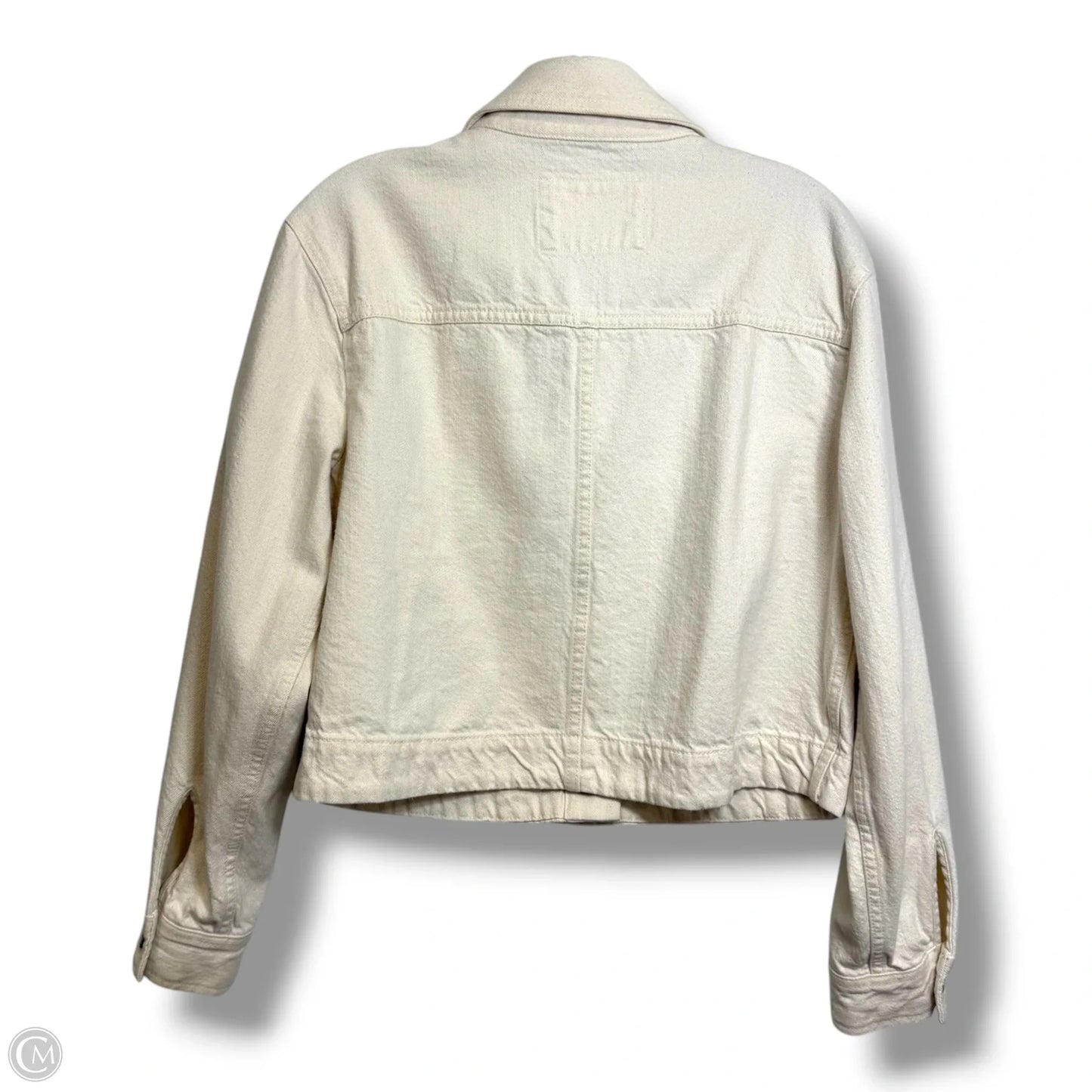Jacket Denim By Banana Republic In Ivory, Size: S