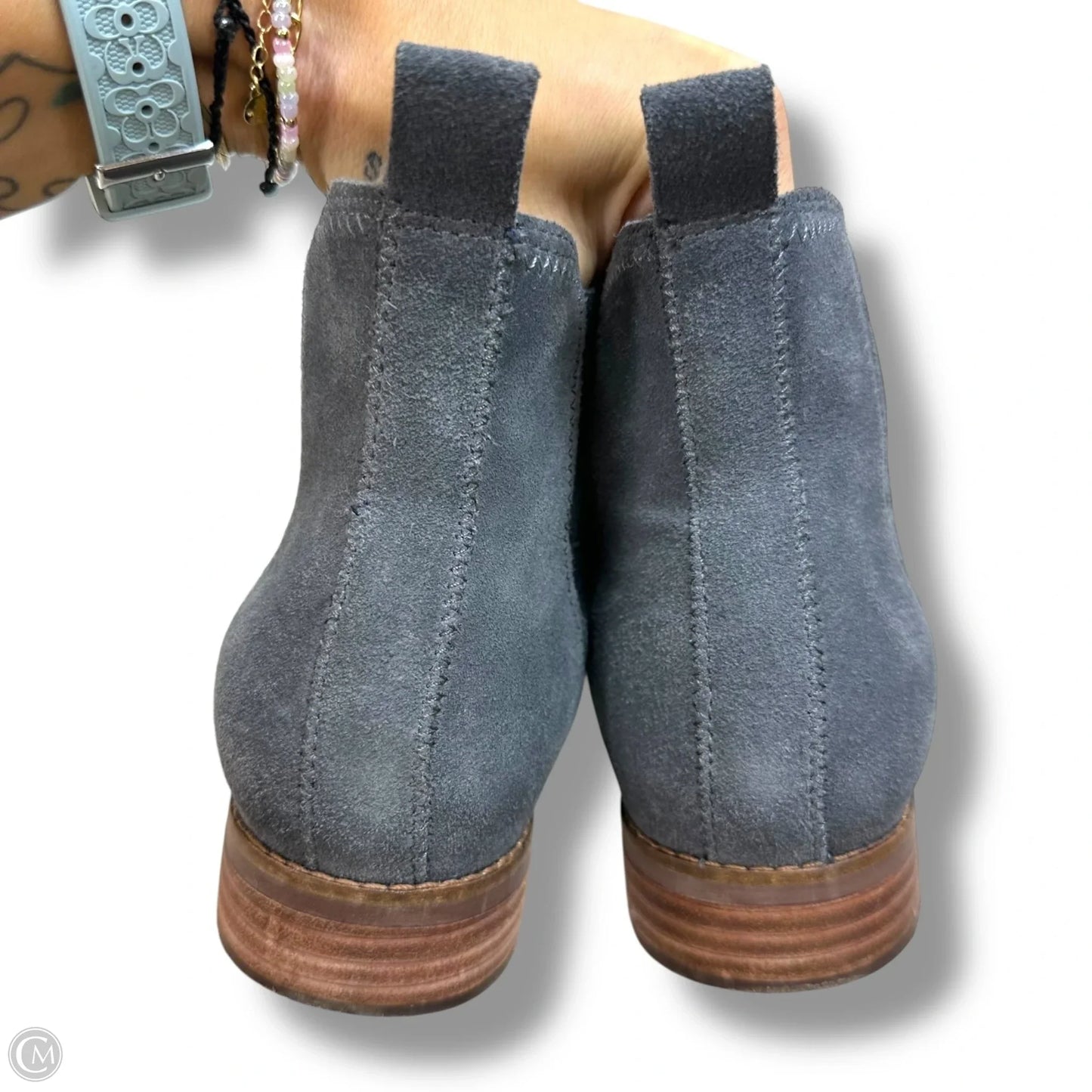 Boots Ankle Flats By Toms In Grey, Size: 10