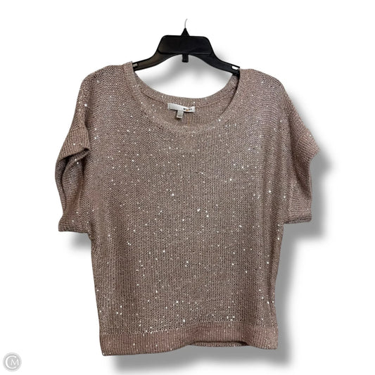 Sweater Short Sleeve By Wdny In Pink, Size: L