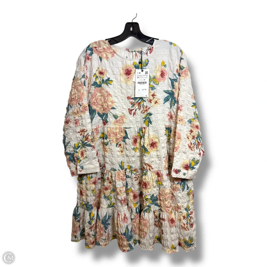 Dress Casual Short By Zara In Floral Print, Size: Xxl