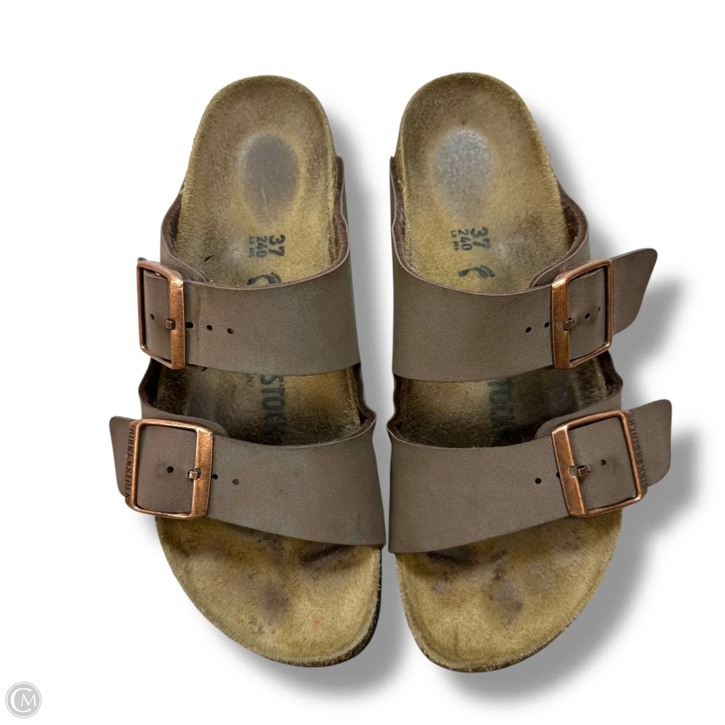 Sandals Flats By Birkenstock In Brown, Size: 7