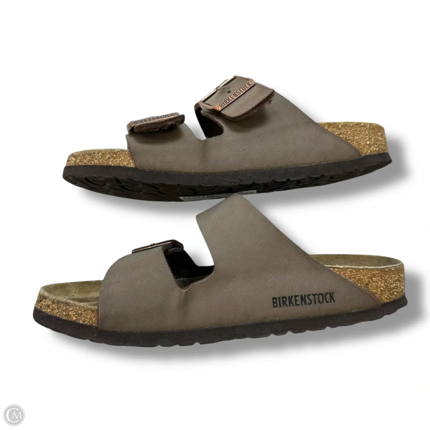 Sandals Flats By Birkenstock In Brown, Size: 7