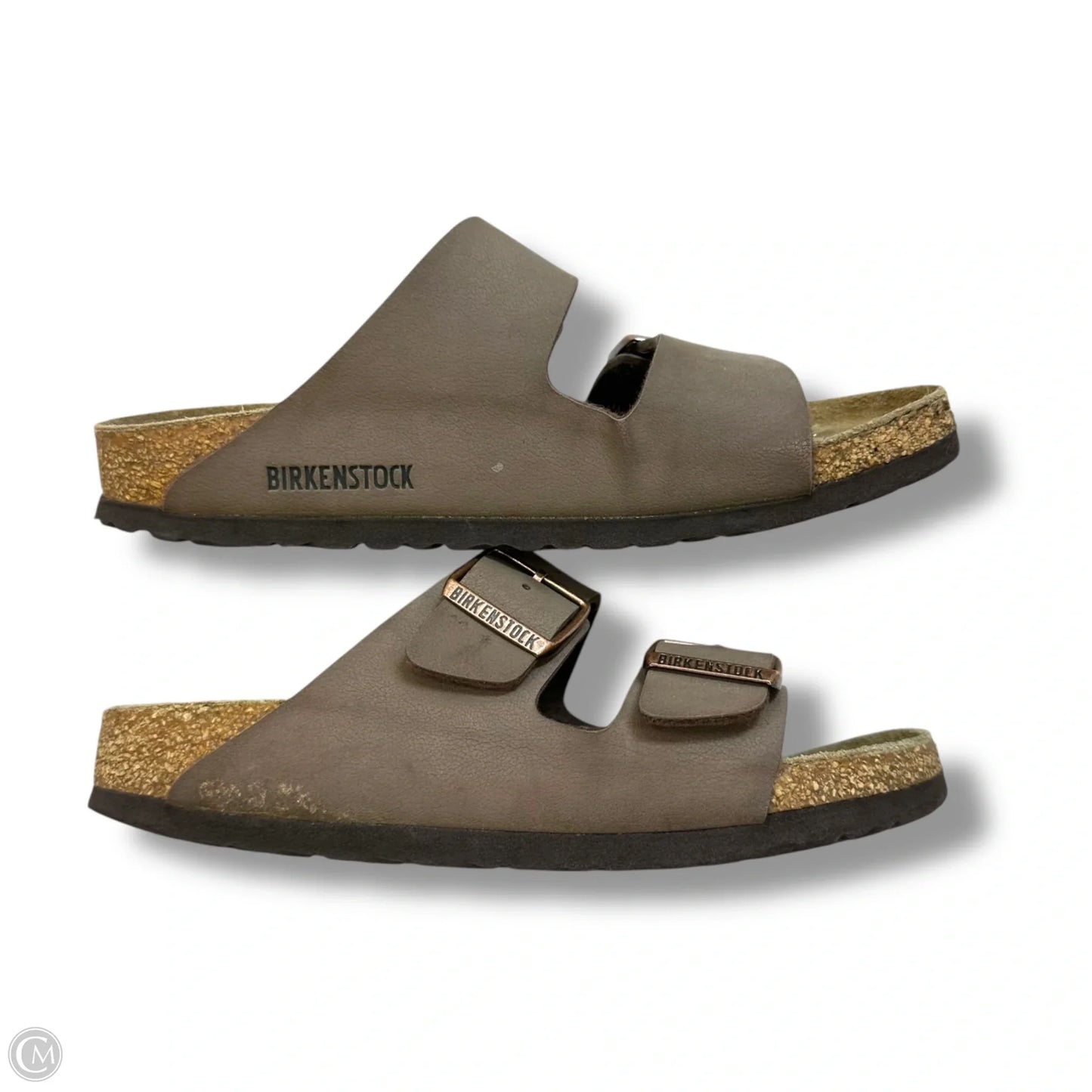 Sandals Flats By Birkenstock In Brown, Size: 7