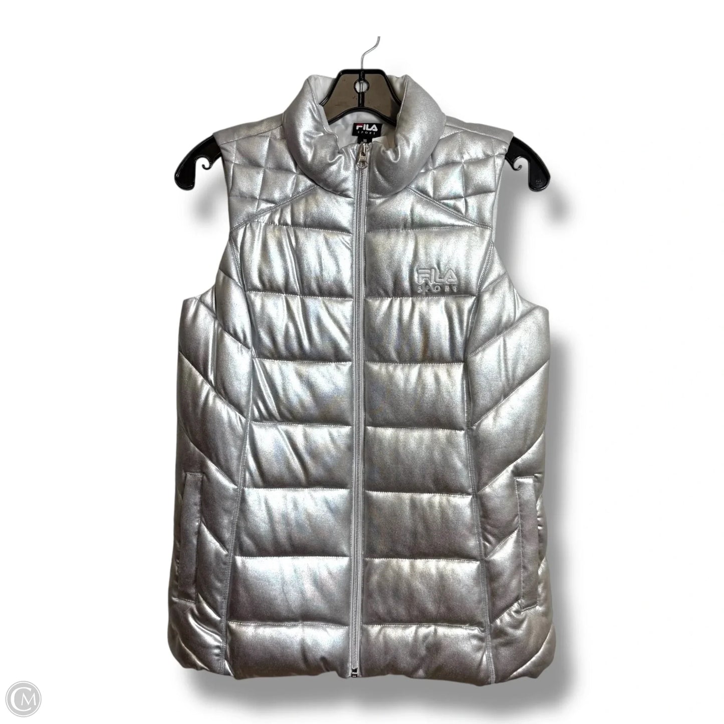 Vest Puffer & Quilted By Fila In Silver, Size: Xs