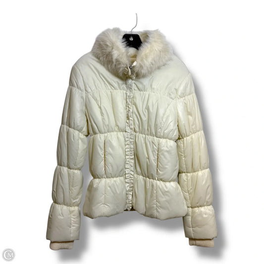 Coat Puffer & Quilted By New York And Co In Ivory, Size: M
