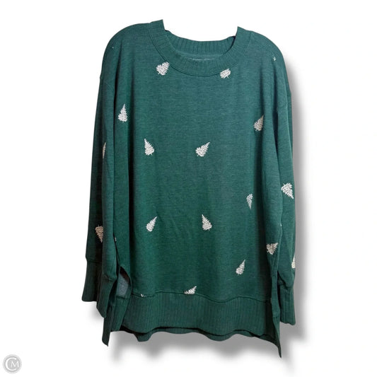 Christmas Tree Sweatshirt Crewneck By Maurices In Green, Size: 1x