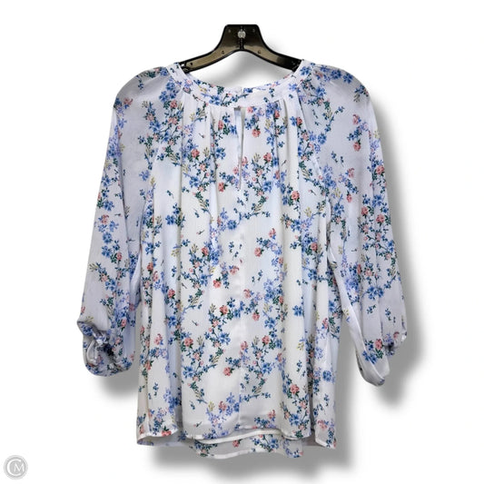 Top Long Sleeve By Vince Camuto In White, Size: S