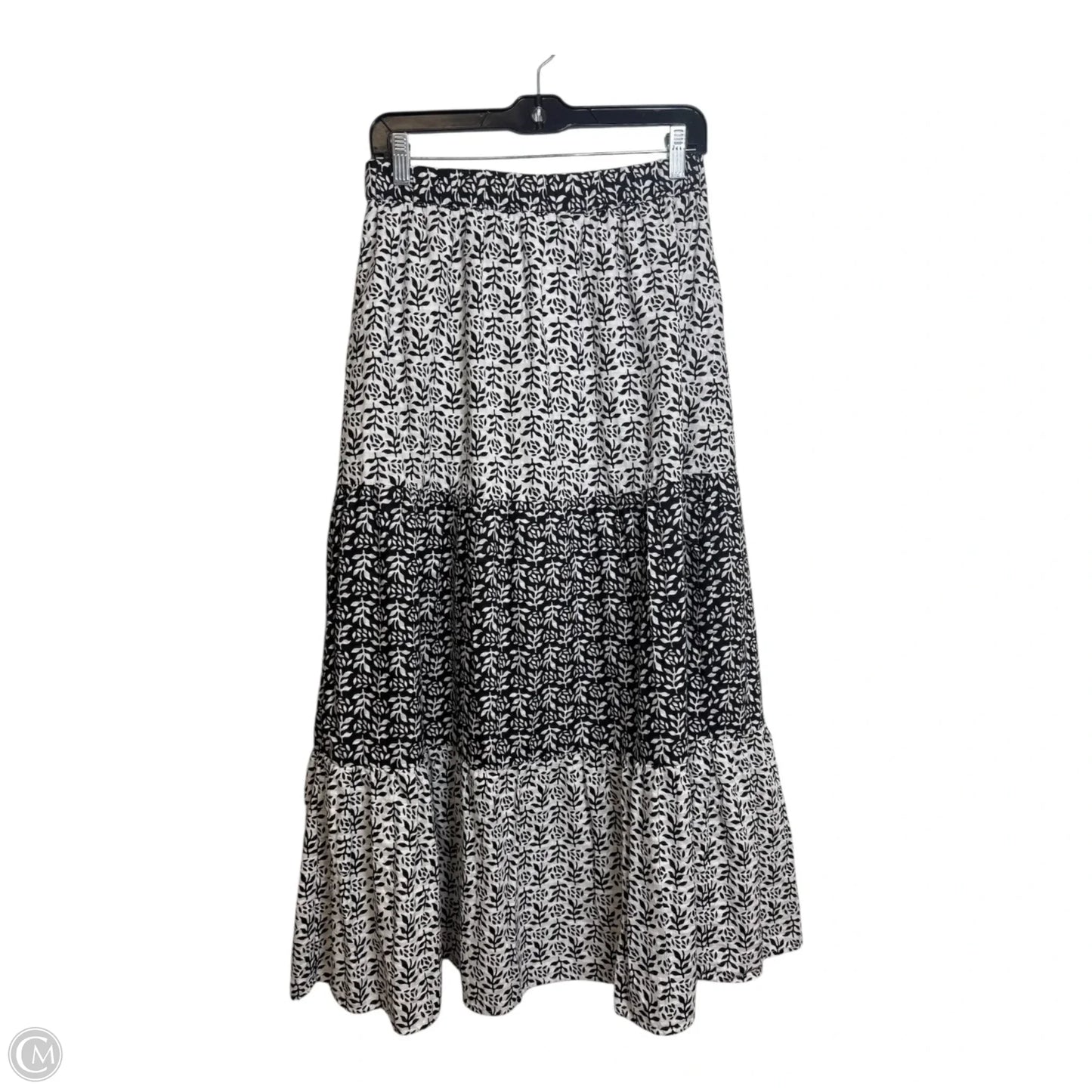 Skirt Maxi By Loft In Black & White, Size: S
