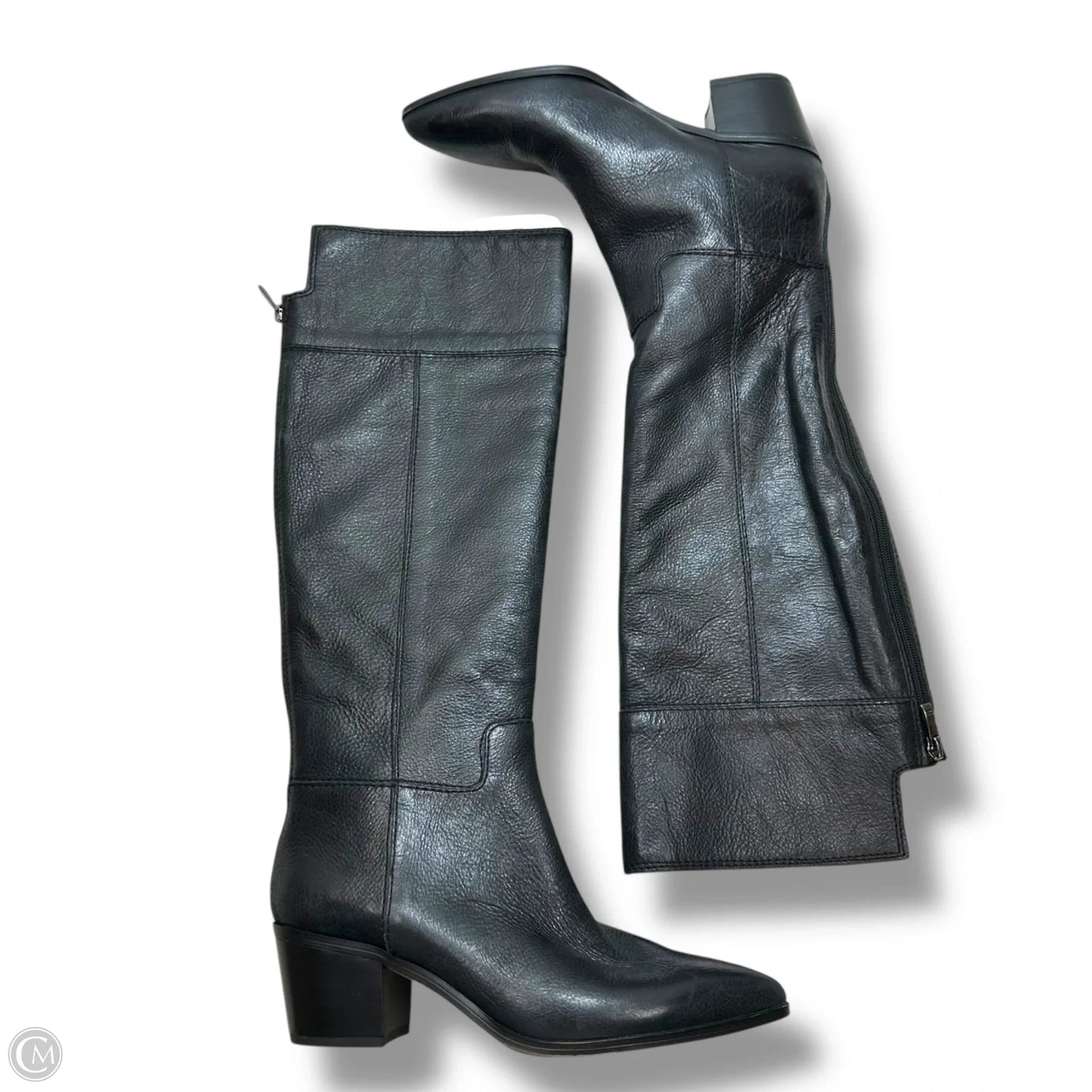 Boots Knee Flats By Franco Sarto In Black, Size: 9.5