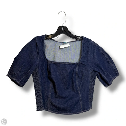 Top Short Sleeve By Old Navy In Blue Denim, Size: S