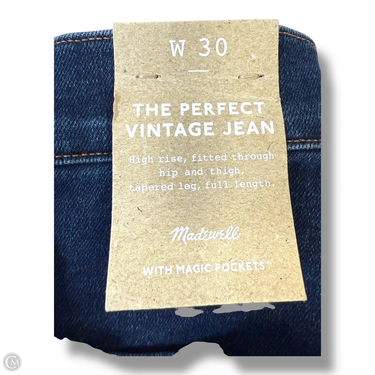 Jeans Straight By Madewell In Blue Denim, Size: 10