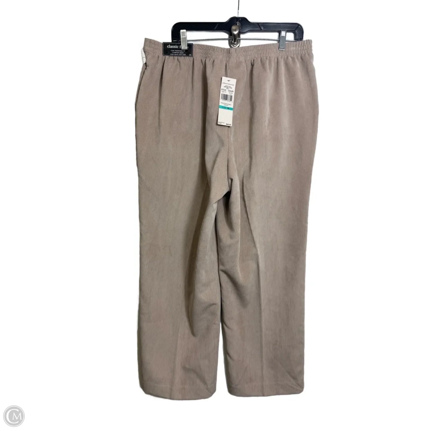 Pants Corduroy By Alfred Dunner In Tan, Size: 16