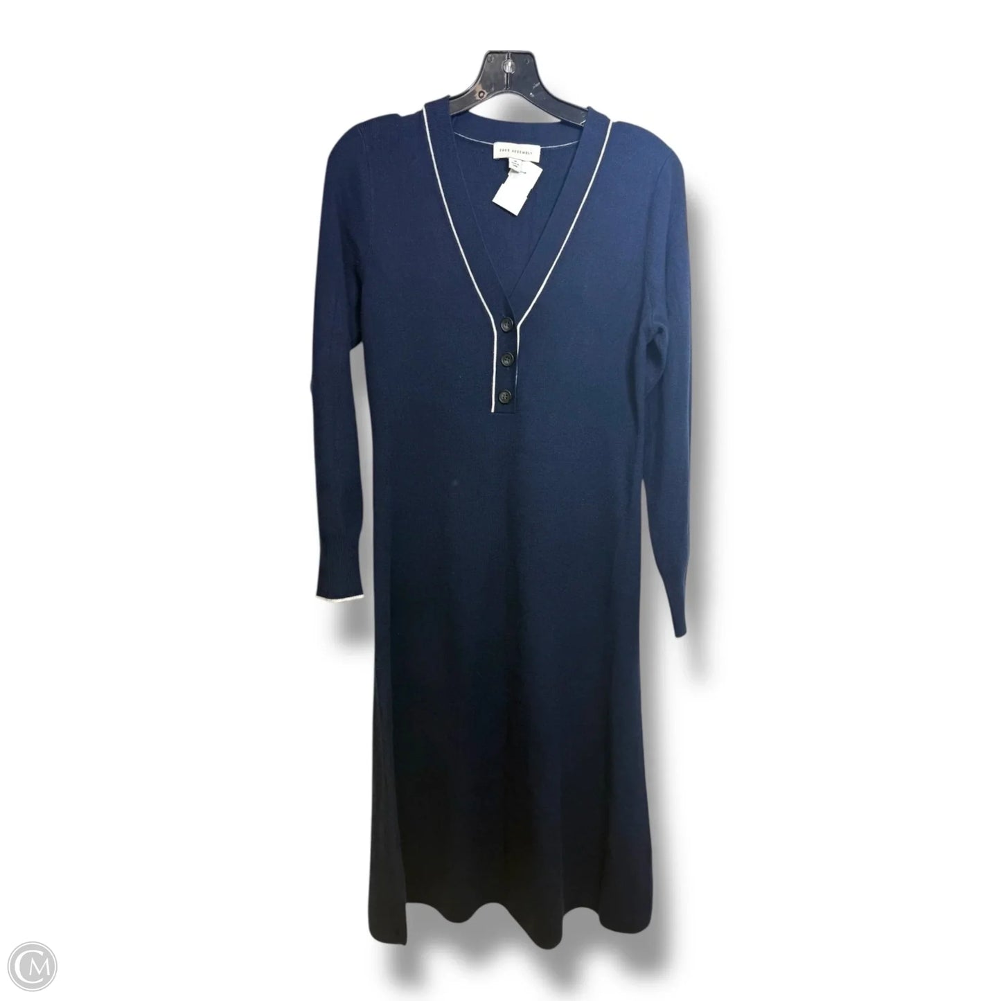 Dress Sweater By Free Assembly In Navy, Size: M