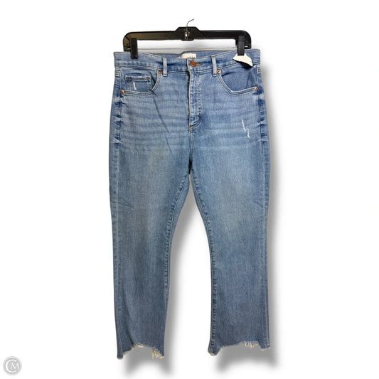Jeans Cropped By Loft In Blue Denim, Size: 12