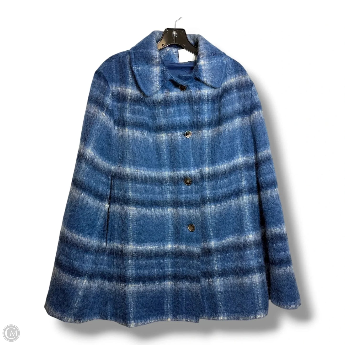 Poncho By Clothes Mentor In Blue, Size: Osfm