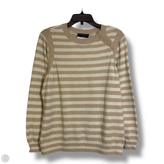 Sweater By Lane Bryant In Tan & White, Size: 1x